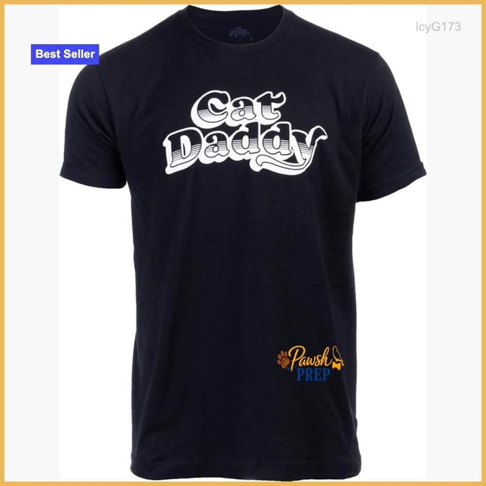 Men's Graphic T-Shirt Cat Dad Humor Tee Regular Fit Cotton Crew Neck